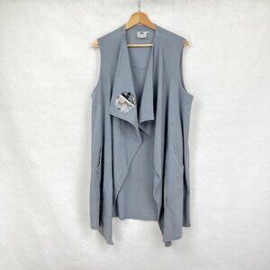 Brie Kriebel Drape Open Front Vest Art To Wear Boho Layer Langelook Grandma Core